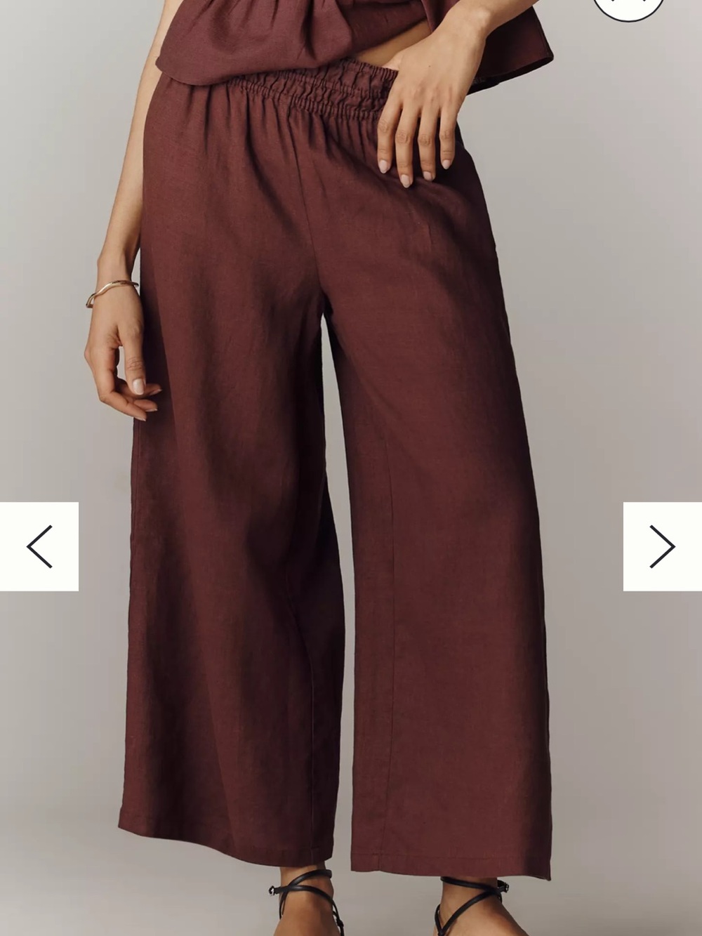 New With Tags Anthropologie Somerset Wide Leg Linen Pants Sz S Tall